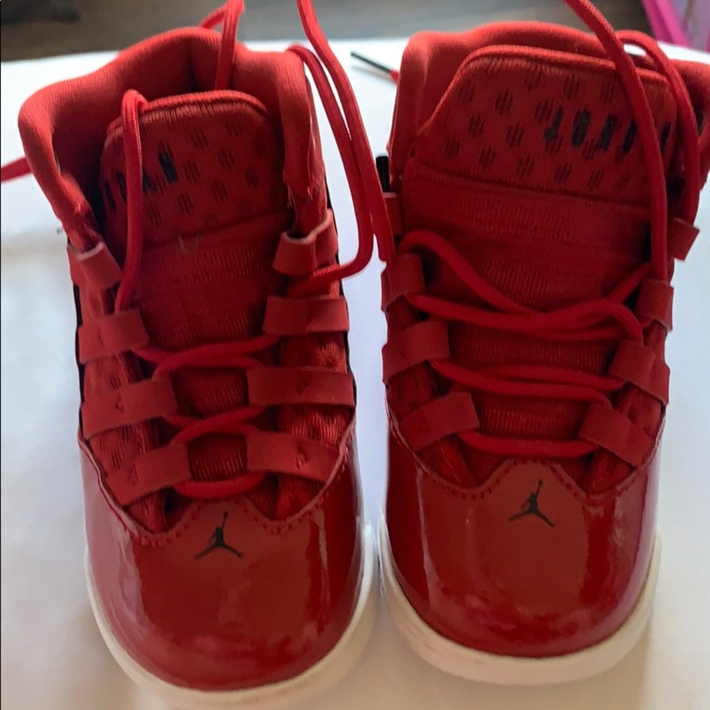 Red Jordan’s shoes